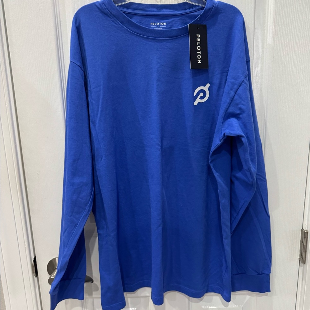 Peloton Blue Long Sleeve Performance Tee